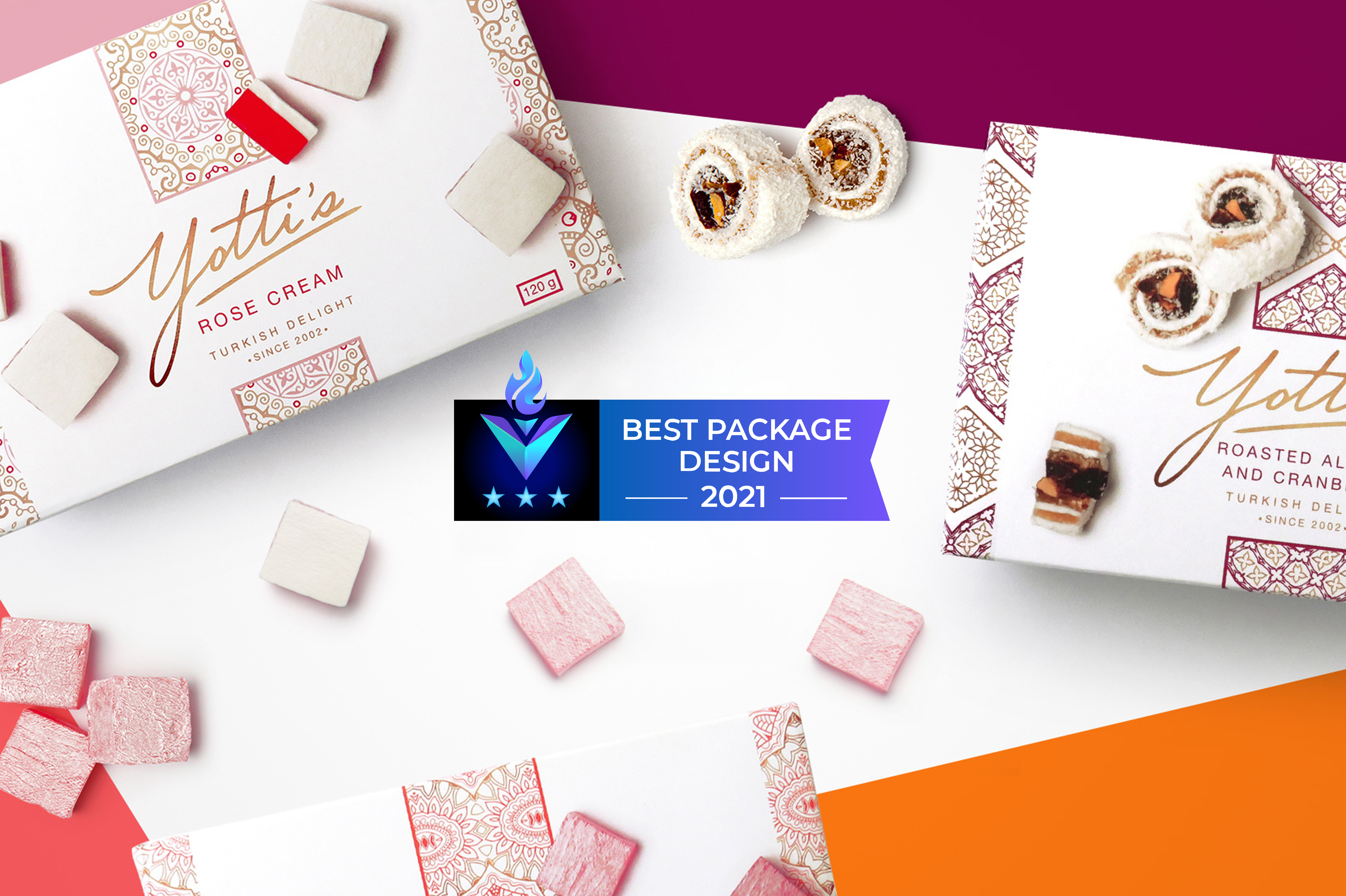 Stratitude awarded Best Package Design for Yotti’s Turkish Delight